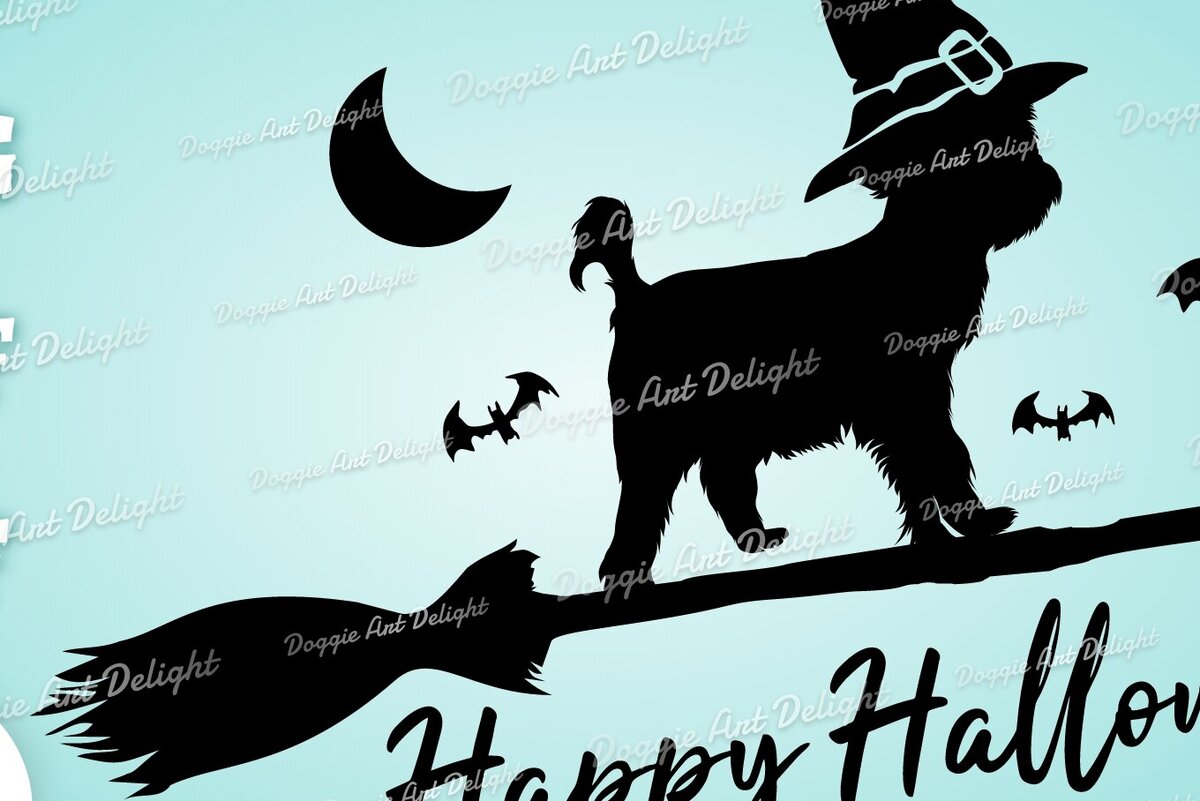 Σετ των 2 Intra απο ξύλο plywood 3mm-4mm πάχος – Τρομακτικό Halloween Dog Png Yorkie Δίασταση  20x20 cm INTRAFABR-77781652