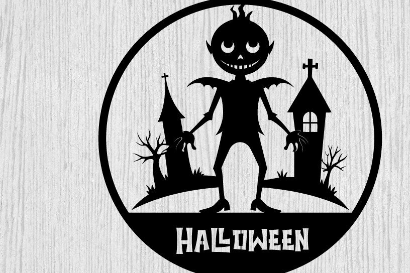 Σετ των 2 Intra απο ξύλο plywood 3mm-4mm πάχος – Τρομακτικό μεταλλικό τοίχο από Halloween House Δίασταση  20x20 cm INTRAFABR-101457226