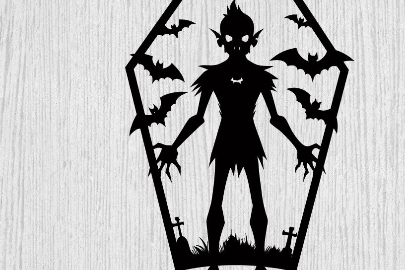 Σετ των 2 Intra απο ξύλο plywood 3mm-4mm πάχος – Τρομακτικό μεταλλικό τοίχο από Halloween House Δίασταση  20x20 cm INTRAFABR-101282012