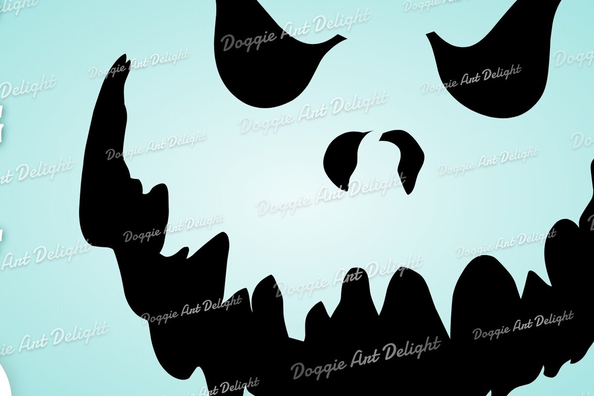 Σετ των 2 Intra απο ξύλο plywood 3mm-4mm πάχος – Τρομακτικό αρχείο αποκοπής προσώπου κολοκύθας αποκριών Δίασταση  20x20 cm INTRAFABR-78516039