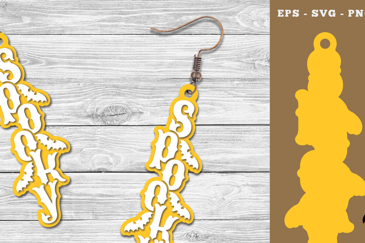 Σετ των 3 Intra απο ξύλο plywood 3mm-4mm πάχος – Τρομακτικά σκουλαρίκια κοπής με λέιζερ Δίασταση  5x5 cm INTRAFABR-111526772