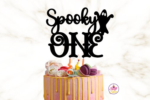 Σετ των 2 Intra απο ξύλο plywood 3mm-4mm πάχος – Spooky One Cake Topper Δίασταση  20x20 cm INTRAFABR-78887375