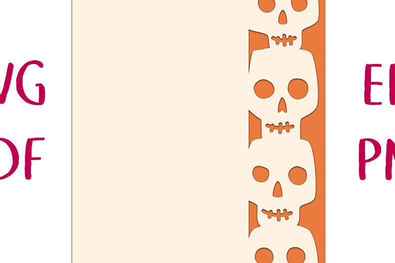 Σετ των 2 Intra απο ξύλο plywood 3mm-4mm πάχος – Αρχείο αποκοπής με απόκοσμη κάρτα Skulls Δίασταση  20x20 cm INTRAFABR-18843842