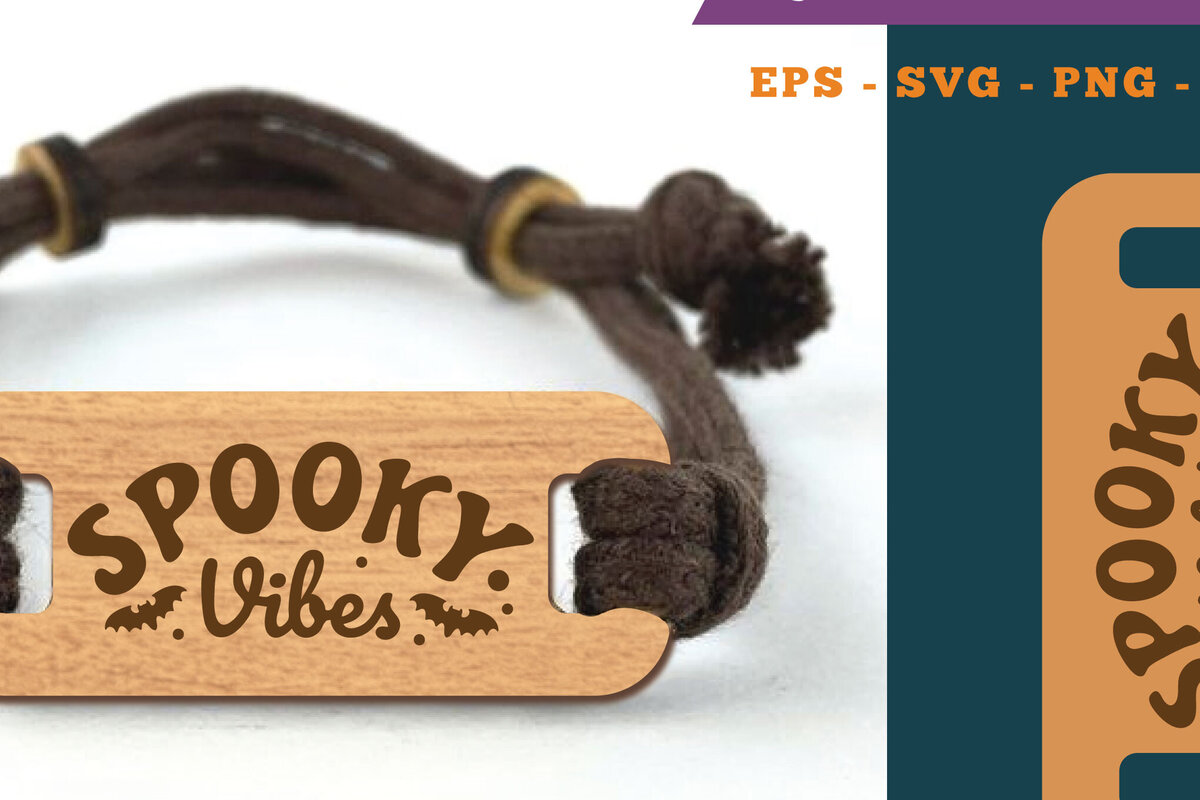 Σετ των 3 Intra απο ξύλο plywood 3mm-4mm πάχος – Βραχιόλι Spooky Vibes 2 Δίασταση  20x20 cm INTRAFABR-111384761