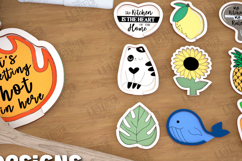 Σετ των 2 Intra απο ξύλο plywood 3mm-4mm πάχος – Πακέτο Κουταλοθήκης |Αξεσουάρ Κουζίνας Δίασταση  20x20 cm INTRAFABR-113985831