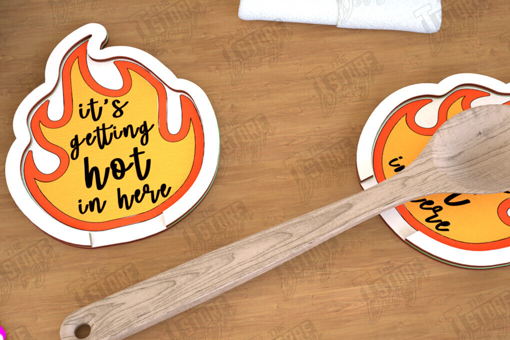 Σετ των 2 Intra απο ξύλο plywood 3mm-4mm πάχος – Κουταλοθήκη | Αξεσουάρ Κουζίνας | CNC Δίασταση  20x20 cm INTRAFABR-113985783