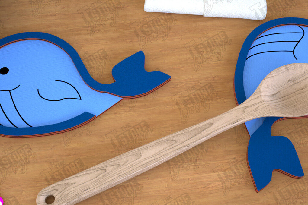 Σετ των 2 Intra απο ξύλο plywood 3mm-4mm πάχος – Κουταλοθήκη | Αξεσουάρ Κουζίνας | CNC Δίασταση  20x20 cm INTRAFABR-113985732