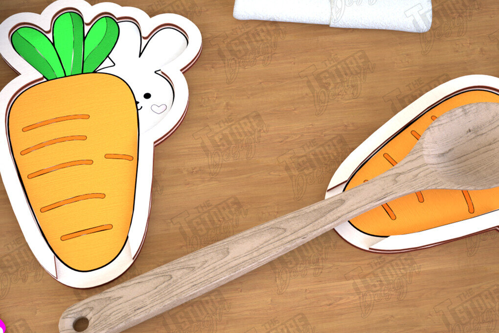 Σετ των 2 Intra απο ξύλο plywood 3mm-4mm πάχος – Κουταλοθήκη | Αξεσουάρ Κουζίνας | CNC Δίασταση  20x20 cm INTRAFABR-113985754