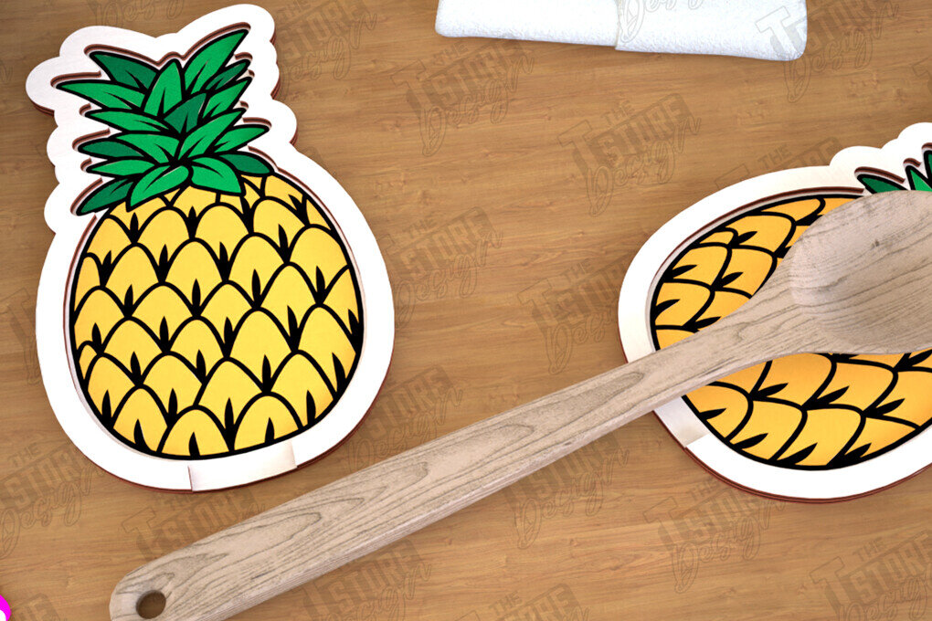 Σετ των 2 Intra απο ξύλο plywood 3mm-4mm πάχος – Κουταλοθήκη | Αξεσουάρ Κουζίνας | CNC Δίασταση  20x20 cm INTRAFABR-113985769