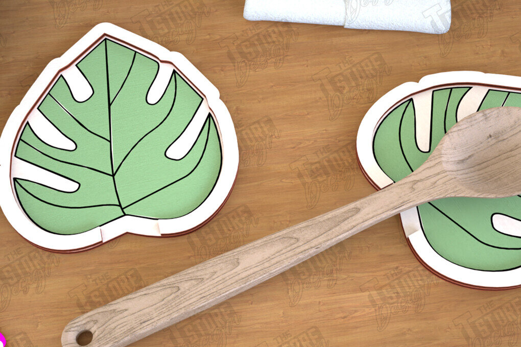 Σετ των 2 Intra απο ξύλο plywood 3mm-4mm πάχος – Κουταλοθήκη | Αξεσουάρ Κουζίνας | CNC Δίασταση  20x20 cm INTRAFABR-113985724