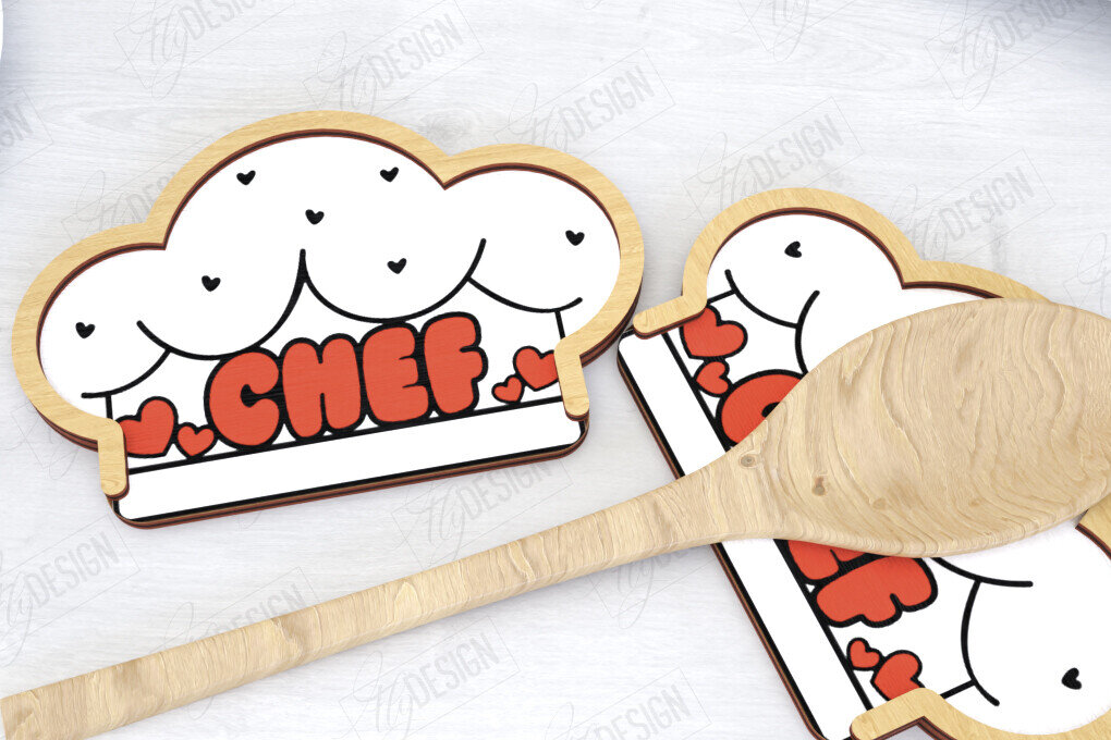 Σετ των 2 Intra απο ξύλο plywood 3mm-4mm πάχος – Κουταλοθήκη |Μαγειρικά σκεύη Δίασταση  20x20 cm INTRAFABR-120353610