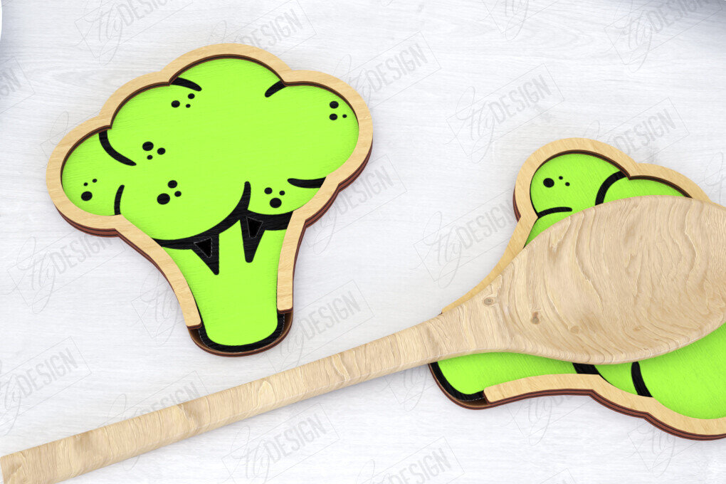 Σετ των 2 Intra απο ξύλο plywood 3mm-4mm πάχος – Κουταλοθήκη |Μαγειρικά σκεύη Δίασταση  20x20 cm INTRAFABR-120353615