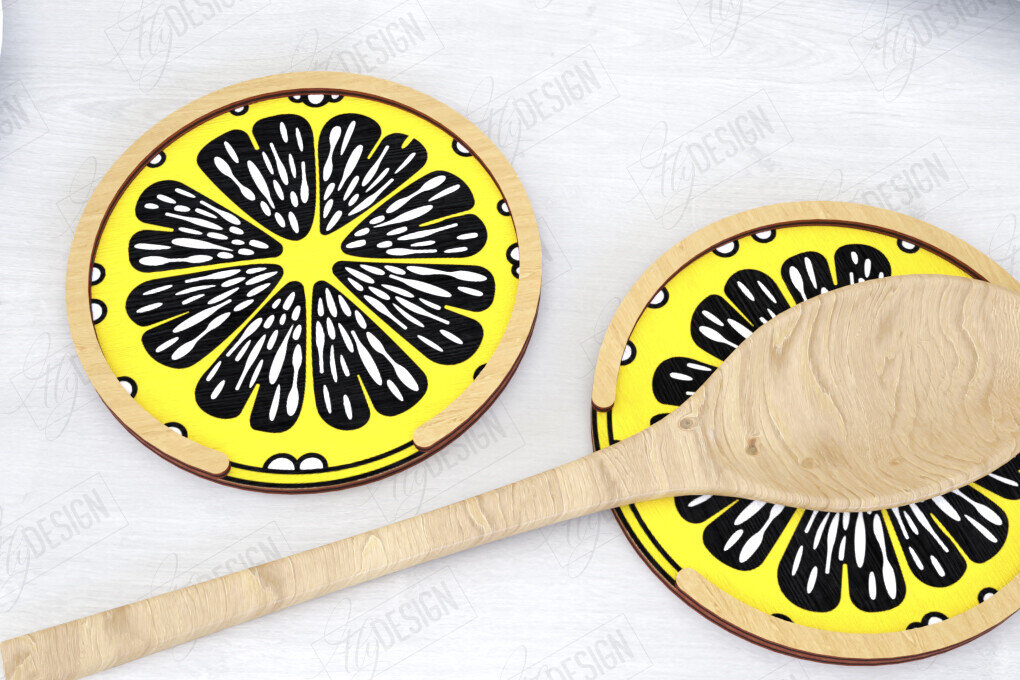 Σετ των 2 Intra απο ξύλο plywood 3mm-4mm πάχος – Κουταλοθήκη |Μαγειρικά σκεύη Δίασταση  20x20 cm INTRAFABR-120353608