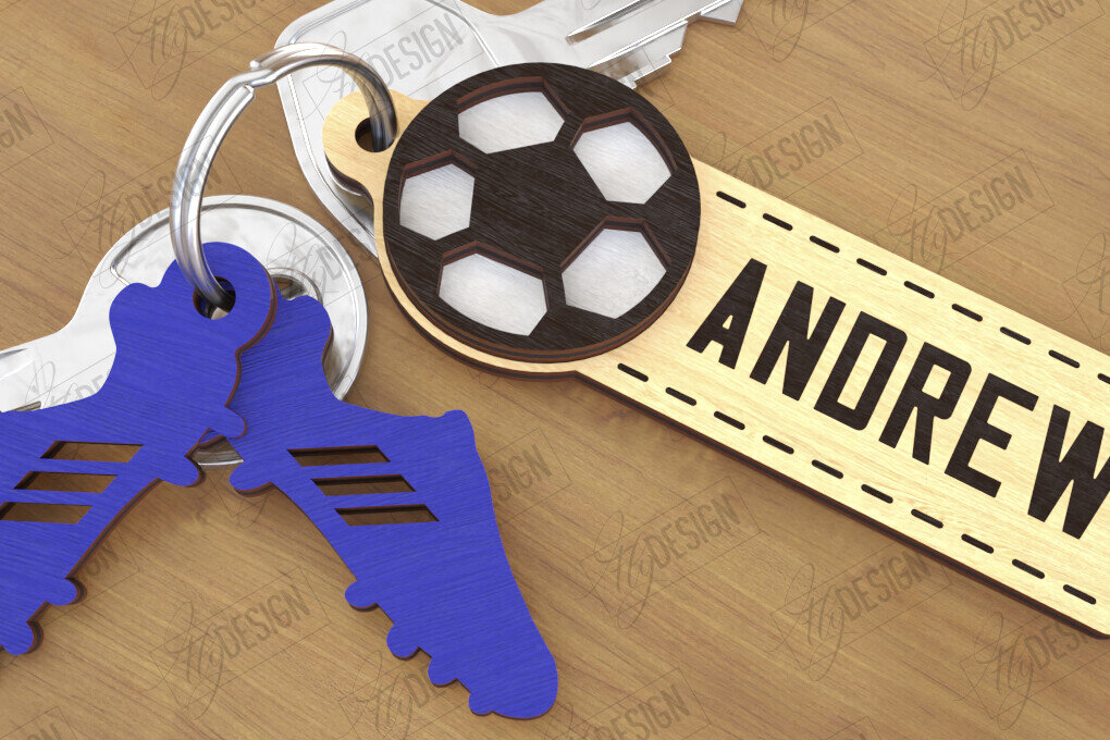 Σετ των 3 Intra απο ξύλο plywood 3mm-4mm πάχος – Αθλητικά μπρελόκ Bundle |Μπρελόκ Δίασταση  5x5 cm INTRAFABR-122065828