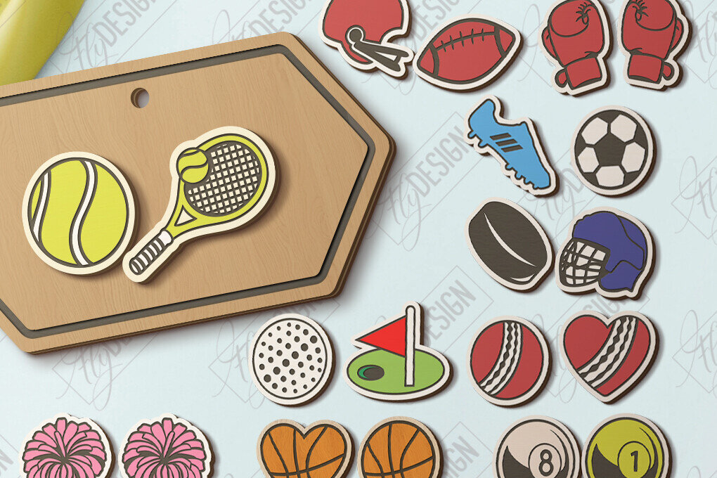 Σετ των 3 Intra απο ξύλο plywood 3mm-4mm πάχος – Αθλητικά καρφωτά σκουλαρίκια Πακέτο κοπής με λέιζερ Δίασταση  5x5 cm INTRAFABR-121356711