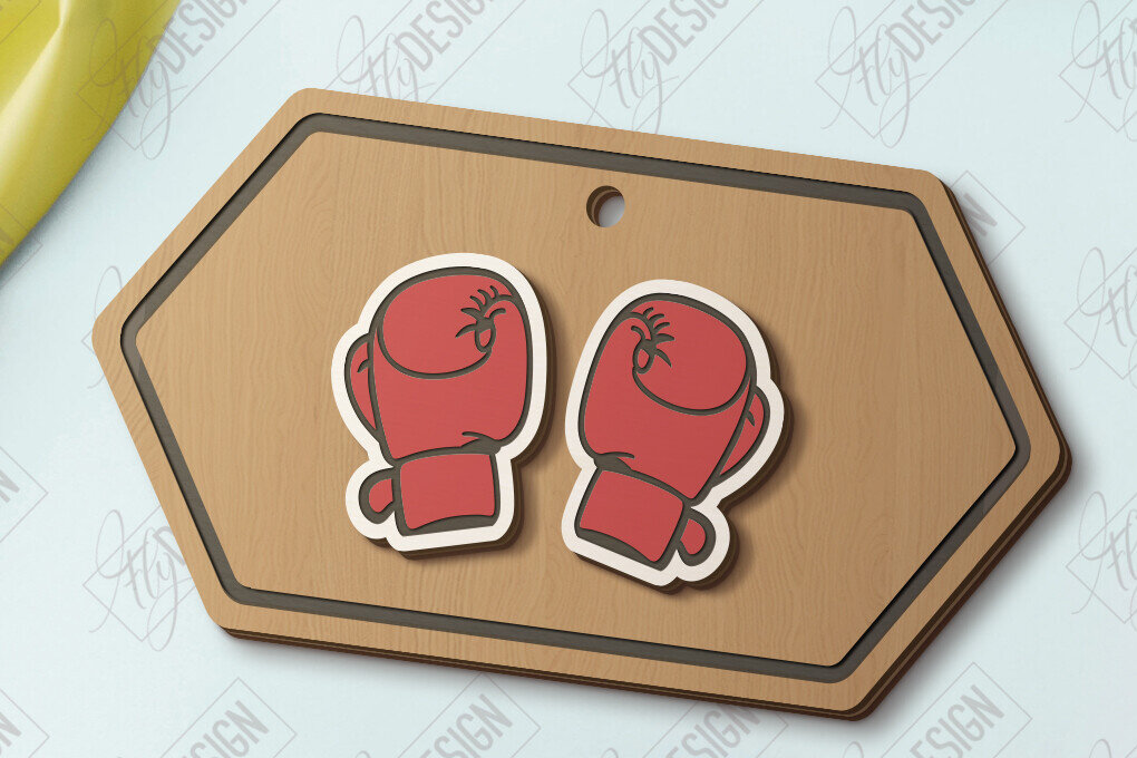 Σετ των 3 Intra απο ξύλο plywood 3mm-4mm πάχος – Αθλητικά καρφωτά σκουλαρίκια | Κοσμήματα Δίασταση  5x5 cm INTRAFABR-121356664