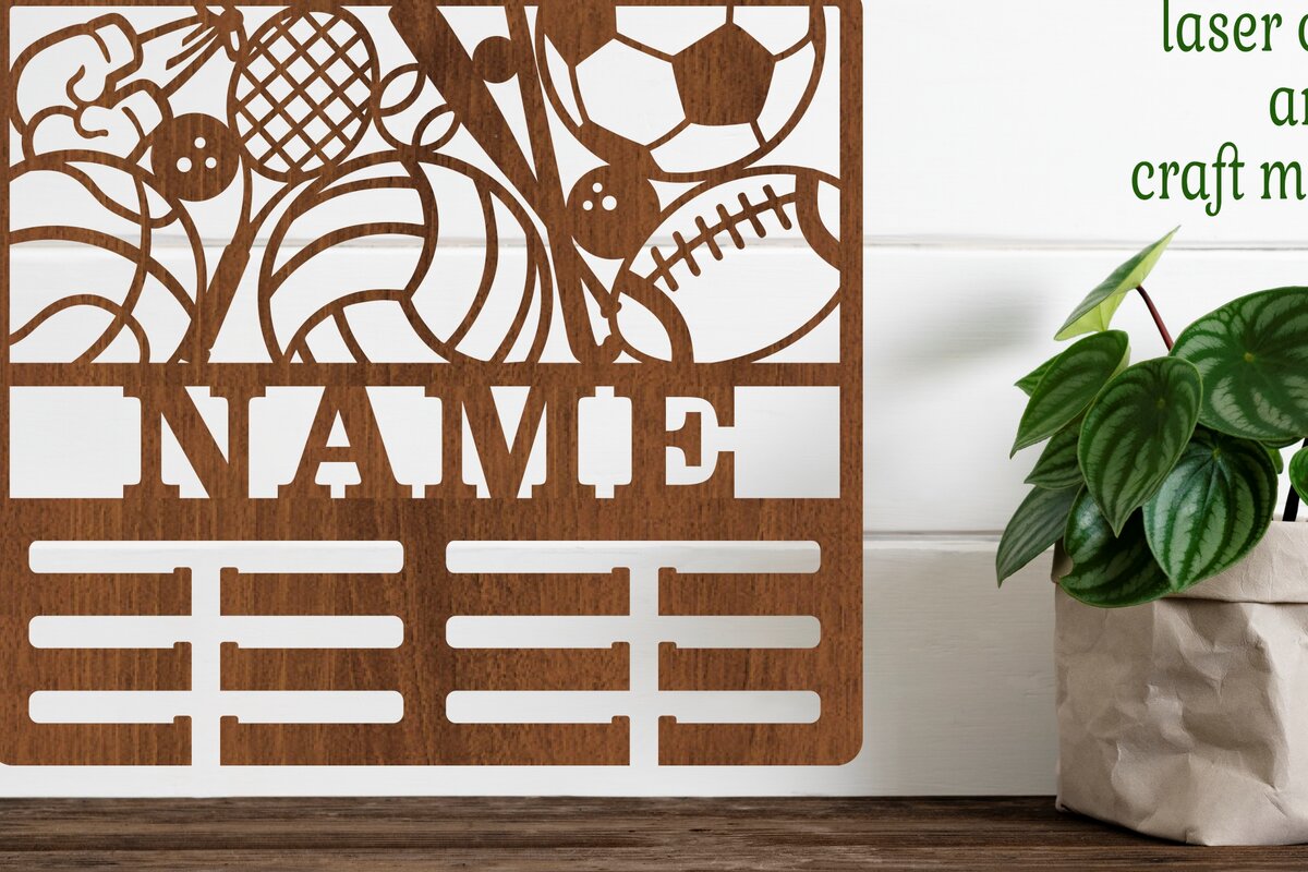 Σετ των 2 Intra απο ξύλο plywood 3mm-4mm πάχος – Αρχείο κομμένου με βάση αθλητικής μπάλας Δίασταση  20x20 cm INTRAFABR-66504162