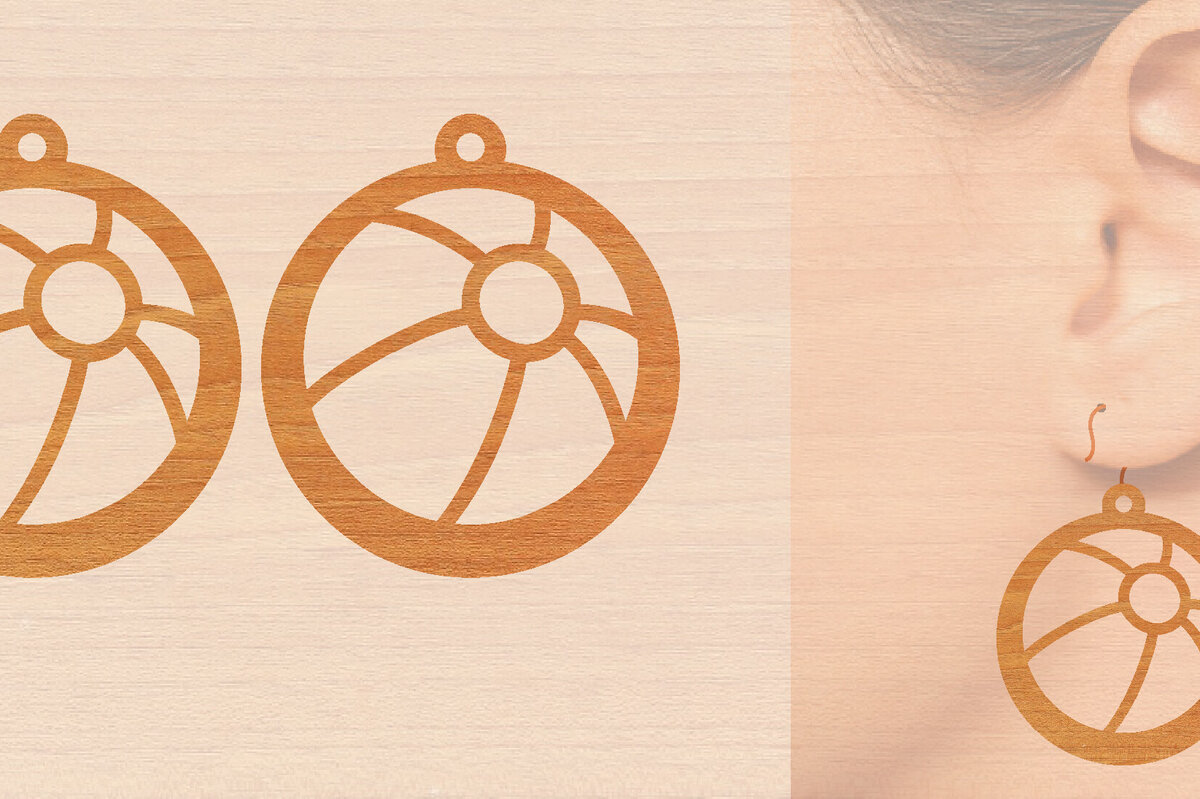 Σετ των 3 Intra απο ξύλο plywood 3mm-4mm πάχος – Αθλητικά Ξύλινα Σκουλαρίκια με Μπάλα Laser Δίασταση  5x5 cm INTRAFABR-97988520