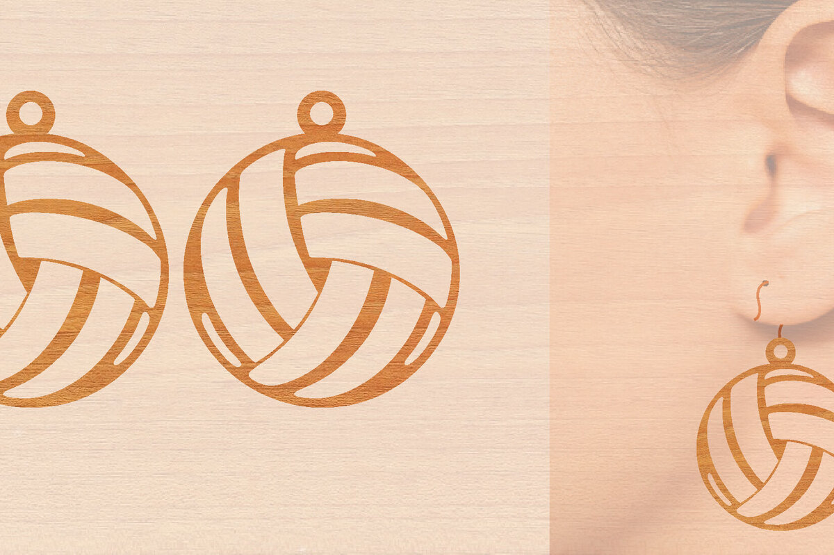 Σετ των 3 Intra απο ξύλο plywood 3mm-4mm πάχος – Αθλητικά Ξύλινα Σκουλαρίκια με Μπάλα Laser Δίασταση  5x5 cm INTRAFABR-97989630