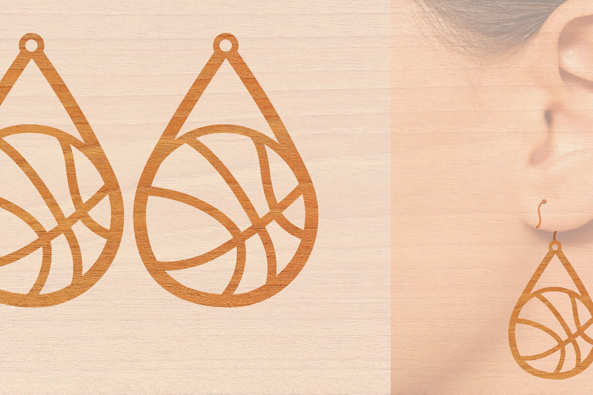 Σετ των 3 Intra απο ξύλο plywood 3mm-4mm πάχος – Αθλητικά Ξύλινα Σκουλαρίκια με Μπάλα Laser Δίασταση  5x5 cm INTRAFABR-97988095