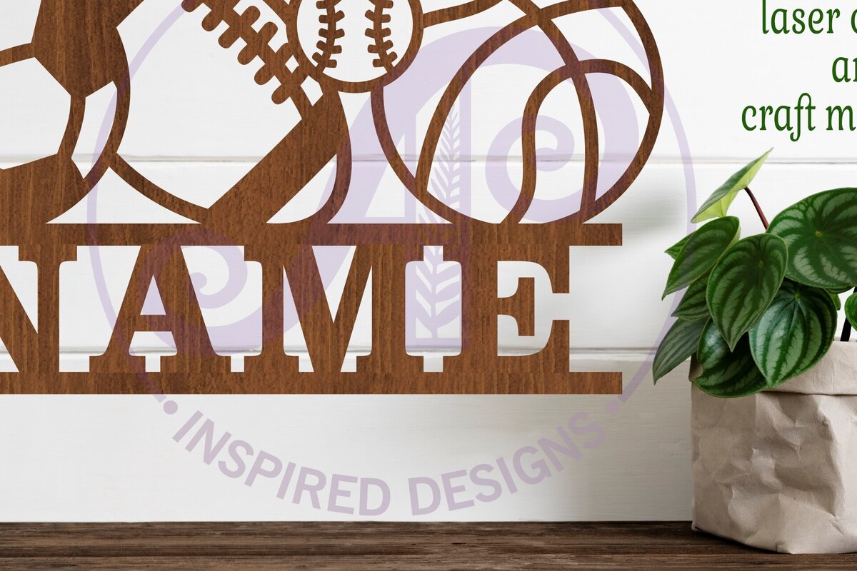 Σετ των 2 Intra απο ξύλο plywood 3mm-4mm πάχος – Αθλητικές Μπάλες Ονομαστική Πινακίδα Δίασταση  20x20 cm INTRAFABR-87209442