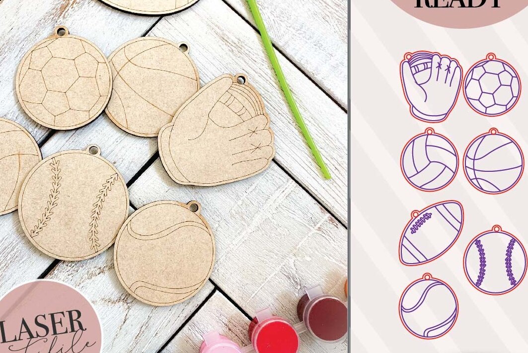 Σετ των 2 Intra απο ξύλο plywood 3mm-4mm πάχος – Sports DiY Craft Kit Δίασταση  20x20 cm INTRAFABR-75552305