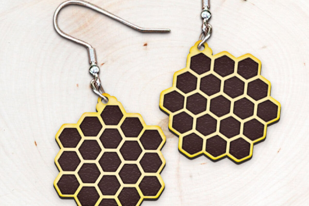 Σετ των 3 Intra απο ξύλο plywood 3mm-4mm πάχος – Ανοιξιάτικα σκουλαρίκια με λέιζερ. Δίασταση  5x5 cm INTRAFABR-116302682