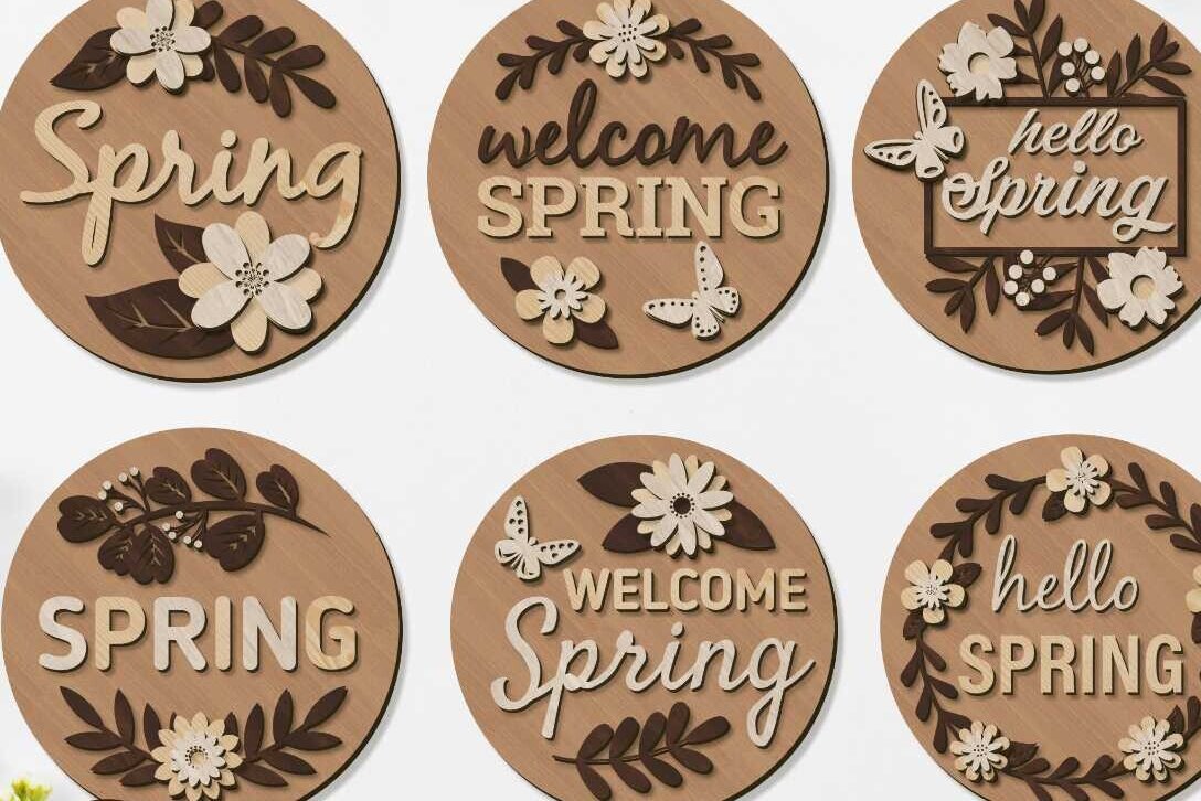 Σετ των 2 Intra απο ξύλο plywood 3mm-4mm πάχος – Σετ πολυστρωματικών προτύπων ελατηρίων Δίασταση  20x20 cm INTRAFABR-92005717