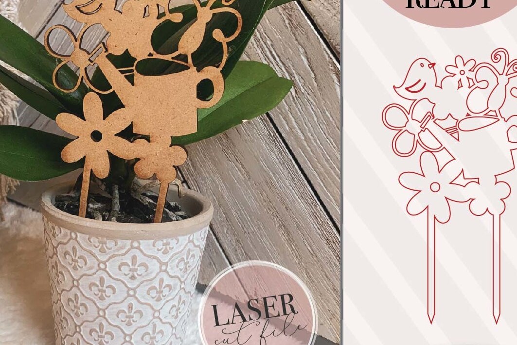 Σετ των 2 Intra απο ξύλο plywood 3mm-4mm πάχος – Αρχείο Stakes Spring Plant Trellis Houseplant Stakes Δίασταση  20x20 cm INTRAFABR-72795254