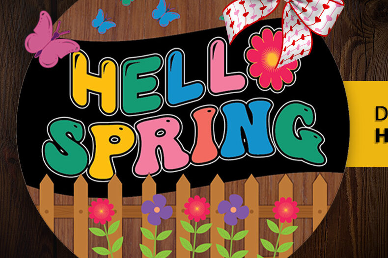 Σετ των 2 Intra απο ξύλο plywood 3mm-4mm πάχος – Ανοιξιάτικη κρεμάστρα στρογγυλής πόρτας Δίασταση  20x20 cm INTRAFABR-65358037