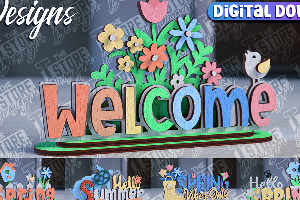 Σετ των 2 Intra απο ξύλο plywood 3mm-4mm πάχος – Σχεδιασμός κοπής με λέιζερ βάσης ελατηρίου | 3D Stand Δίασταση  20x20 cm INTRAFABR-92260001