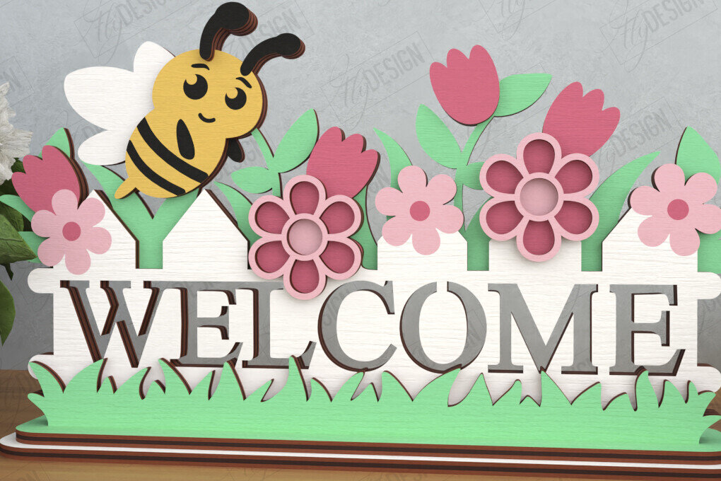 Σετ των 2 Intra απο ξύλο plywood 3mm-4mm πάχος – Κοπή λέιζερ με ελατήριο | Επιγραφή επιφάνειας εργασίας Δίασταση  20x20 cm INTRAFABR-120093418