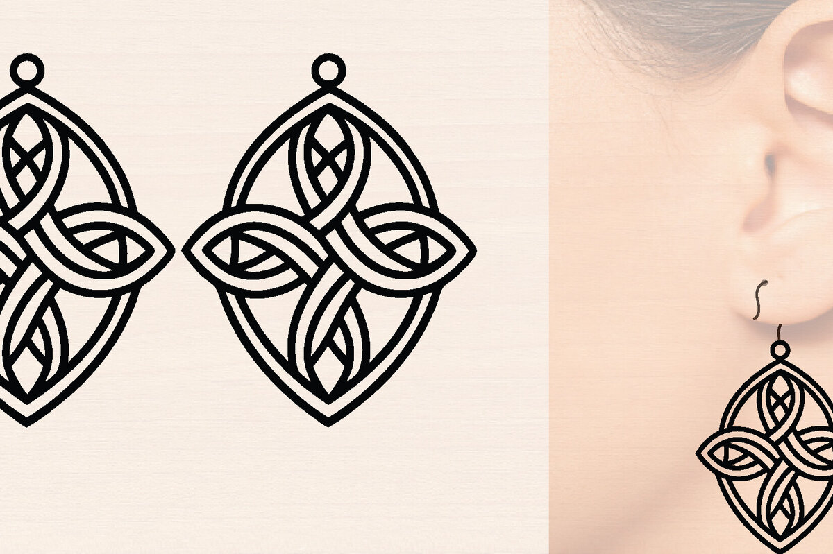 Σετ των 3 Intra απο ξύλο plywood 3mm-4mm πάχος – Ξύλινα σκουλαρίκια Spring Δίασταση  5x5 cm INTRAFABR-118635738