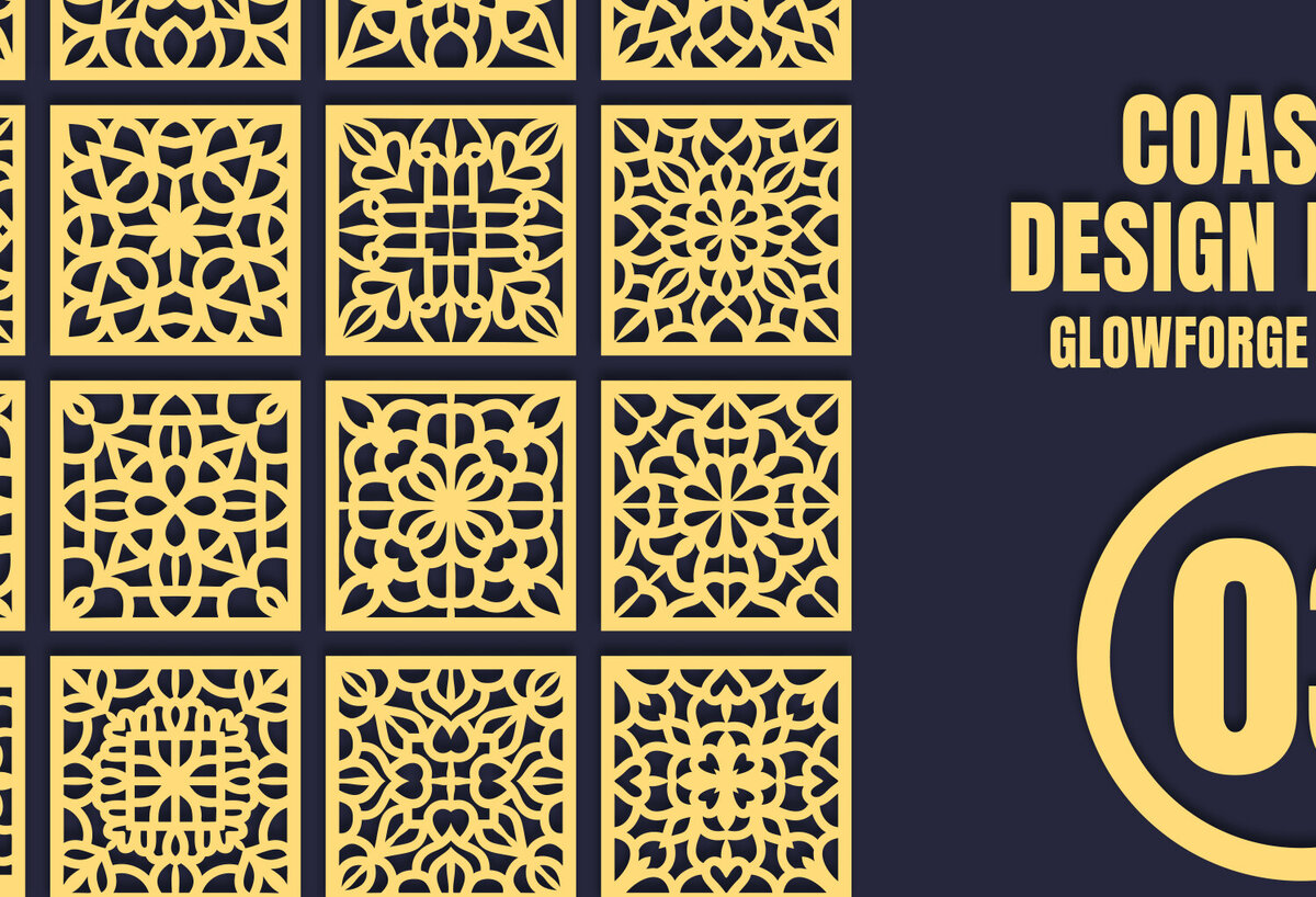 Σετ των 2 Intra απο ξύλο plywood 3mm-4mm πάχος – Square Coasters Mandala 03 Δίασταση  20x20 cm INTRAFABR-85510197