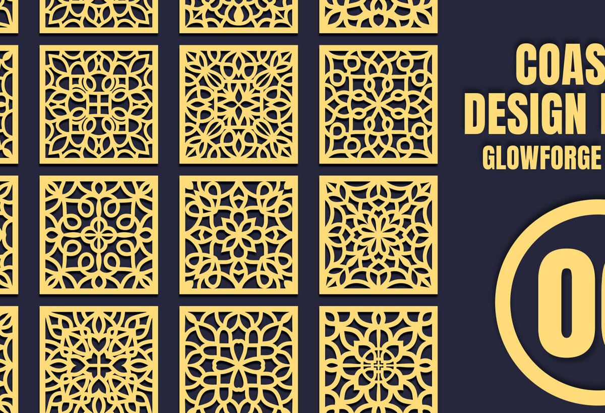 Σετ των 2 Intra απο ξύλο plywood 3mm-4mm πάχος – Square Coasters Mandala 06 Δίασταση  20x20 cm INTRAFABR-85510226