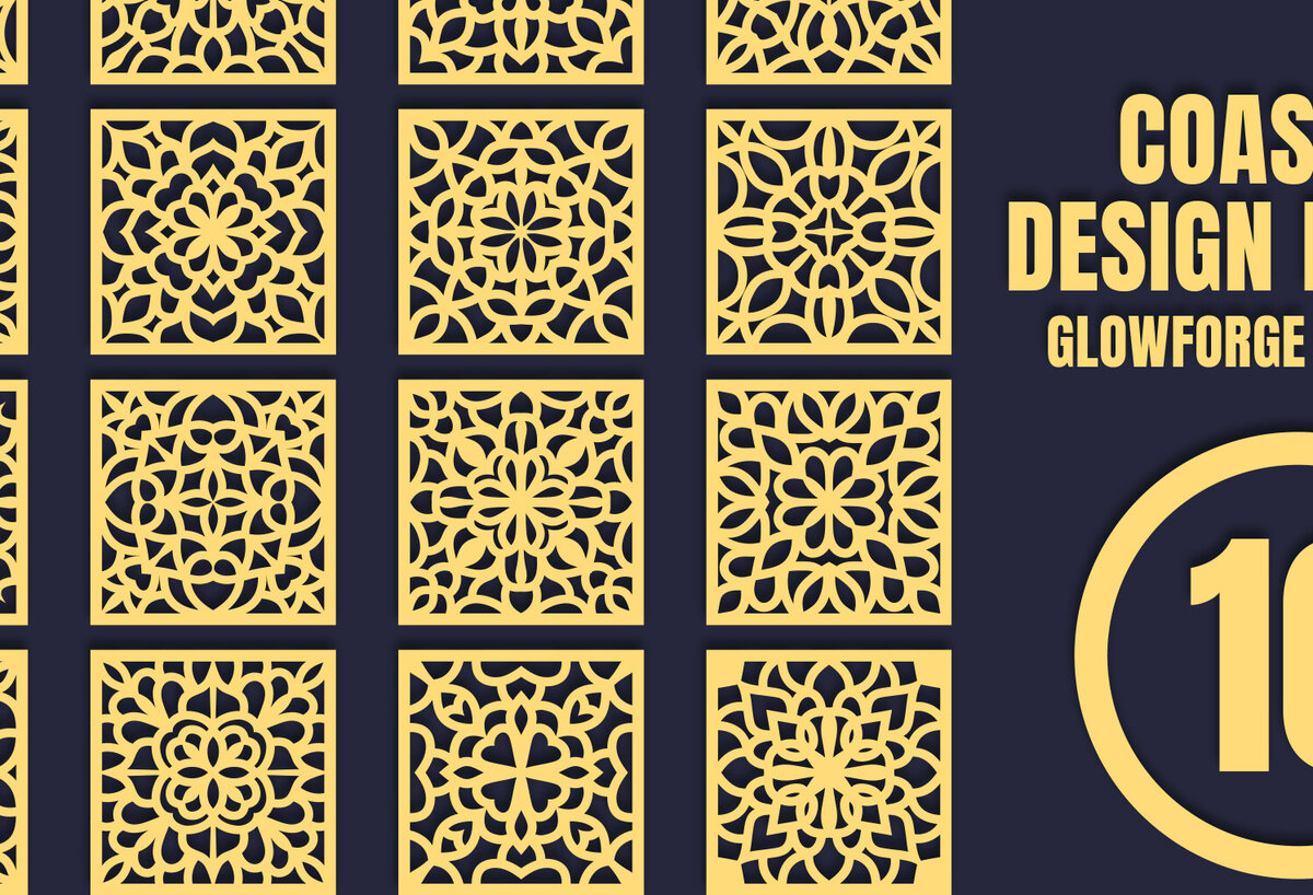 Σετ των 2 Intra απο ξύλο plywood 3mm-4mm πάχος – Square CoastersMandala 10 Δίασταση  20x20 cm INTRAFABR-85510286