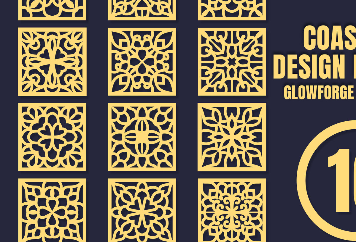 Σετ των 2 Intra απο ξύλο plywood 3mm-4mm πάχος – Square CoastersMandala 16 Δίασταση  20x20 cm INTRAFABR-85510351