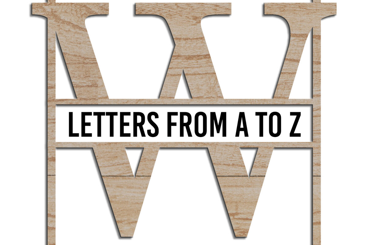 Σετ των 2 Intra απο ξύλο plywood 3mm-4mm πάχος – Πλήρες αλφάβητο τετράγωνων μονογραμμάτων Δίασταση  20x20 cm INTRAFABR-71368015