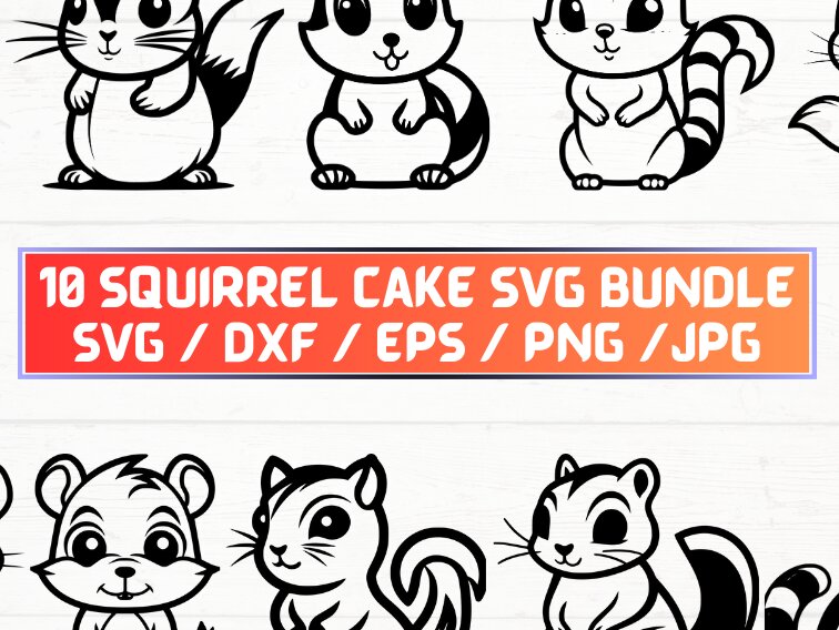 Σετ των 2 Intra απο ξύλο plywood 3mm-4mm πάχος – Σκίουρος, DXF, EPS, JPG, PNG Δίασταση  20x20 cm INTRAFABR-115721464