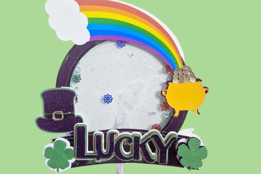 Σετ των 2 Intra απο ξύλο plywood 3mm-4mm πάχος – Τούρτα για την ημέρα του Αγίου Πατρικίου Δίασταση  20x20 cm INTRAFABR-90387376