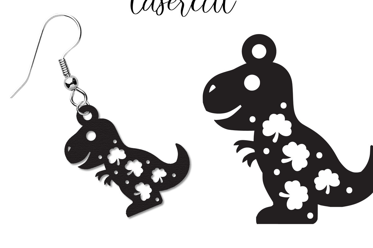 Σετ των 3 Intra απο ξύλο plywood 3mm-4mm πάχος – Σκουλαρίκια St Patrick's Day Lasercut Δίασταση  5x5 cm INTRAFABR-117725387