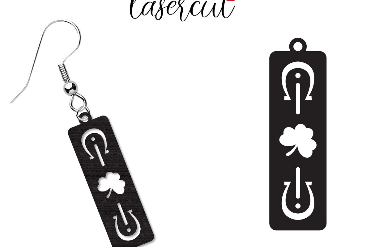 Σετ των 3 Intra απο ξύλο plywood 3mm-4mm πάχος – Σκουλαρίκια St Patrick's Day Lasercut Δίασταση  5x5 cm INTRAFABR-118041122