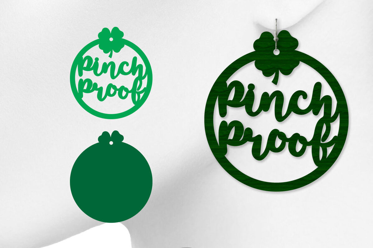 Σετ των 3 Intra απο ξύλο plywood 3mm-4mm πάχος – Σκουλαρίκι Αγίου Πατρικίου, απόδειξη τσιμπήματος Δίασταση  5x5 cm INTRAFABR-6922089