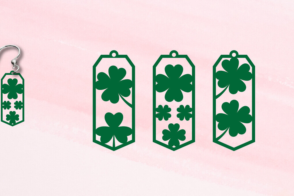 Σετ των 3 Intra απο ξύλο plywood 3mm-4mm πάχος – Σκουλαρίκια του Αγίου Πατρικίου Δίασταση  5x5 cm INTRAFABR-114103465