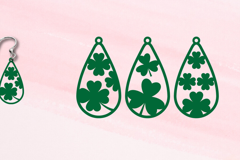 Σετ των 3 Intra απο ξύλο plywood 3mm-4mm πάχος – Σκουλαρίκια του Αγίου Πατρικίου Δίασταση  5x5 cm INTRAFABR-114311820