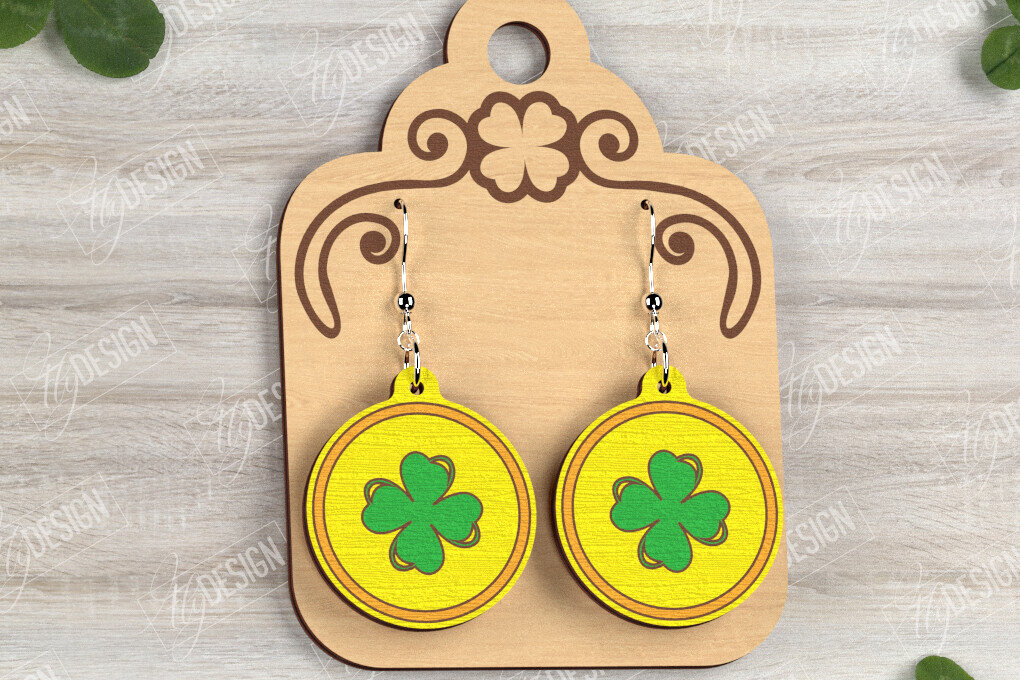 Σετ των 3 Intra απο ξύλο plywood 3mm-4mm πάχος – Σκουλαρίκια του Αγίου Πατρικίου | Αξεσουάρ Δίασταση  5x5 cm INTRAFABR-115434854