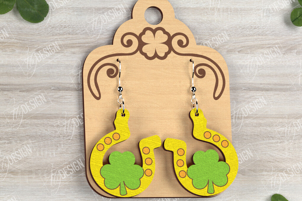 Σετ των 3 Intra απο ξύλο plywood 3mm-4mm πάχος – Σκουλαρίκια του Αγίου Πατρικίου | Αξεσουάρ Δίασταση  5x5 cm INTRAFABR-115434865