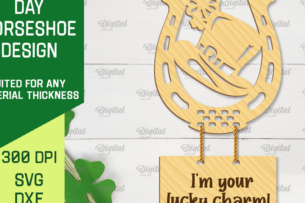 Σετ των 2 Intra απο ξύλο plywood 3mm-4mm πάχος – Πέταλο κοπής με λέιζερ του Αγίου Πατρικίου Δίασταση  20x20 cm INTRAFABR-89284009