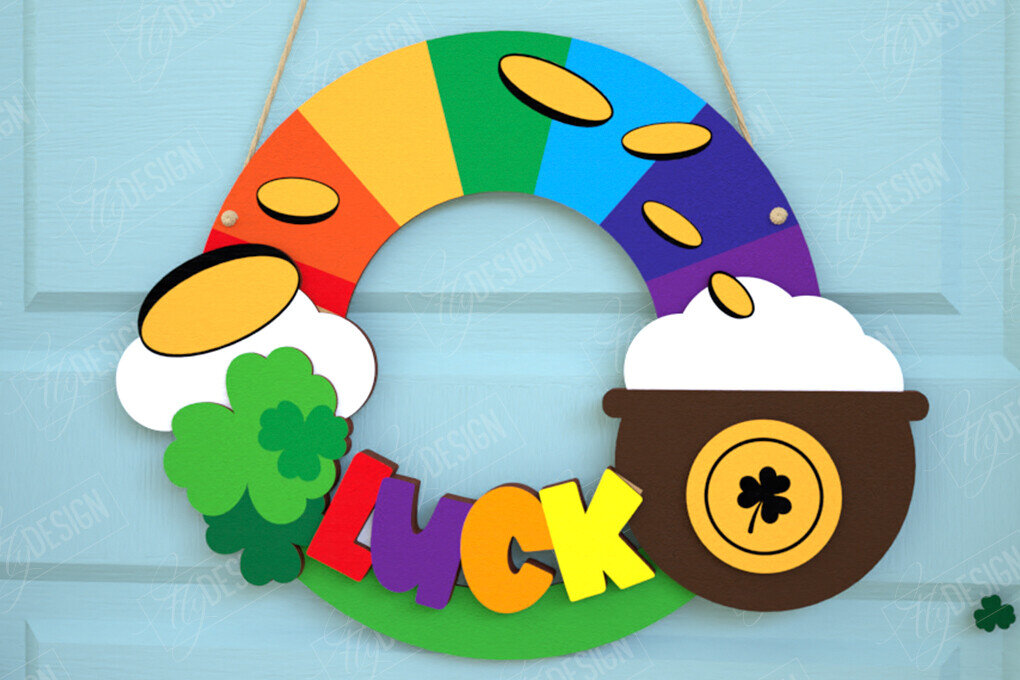 Intra απο ξύλο plywood 3mm-4mm πάχος – Σημάδια του Αγίου Πατρικίου | Διακόσμηση τοίχου Δίασταση  40x30 cm INTRAFABR-115677568