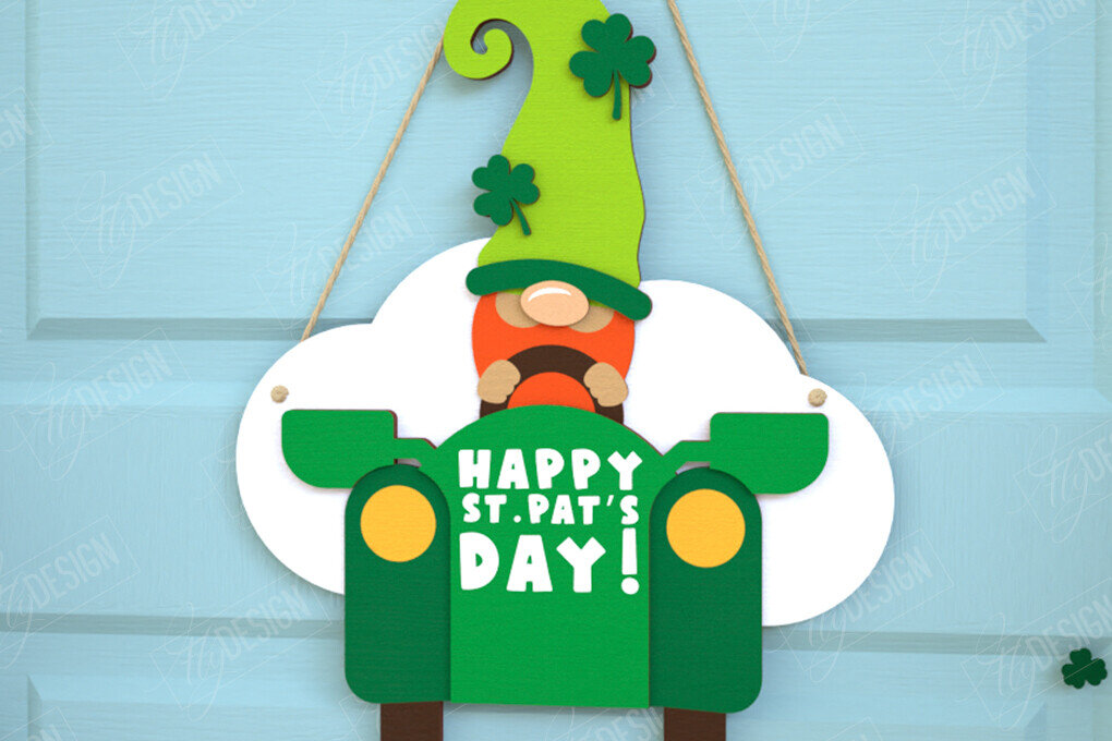 Σετ των 2 Intra απο ξύλο plywood 3mm-4mm πάχος – Σημάδια του Αγίου Πατρικίου | Διακόσμηση τοίχου Δίασταση  40x30 cm INTRAFABR-115677616